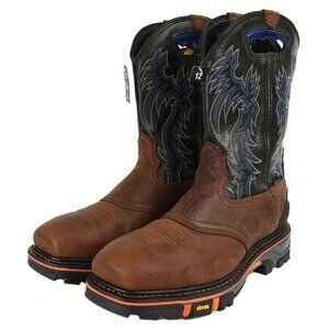 Cody James Mens Brown Leather DECIMATOR Waterproof Composite Toe Work Boots 12